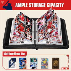 efunny Baseball Card Binder interior with removable sleeves and clear pockets.