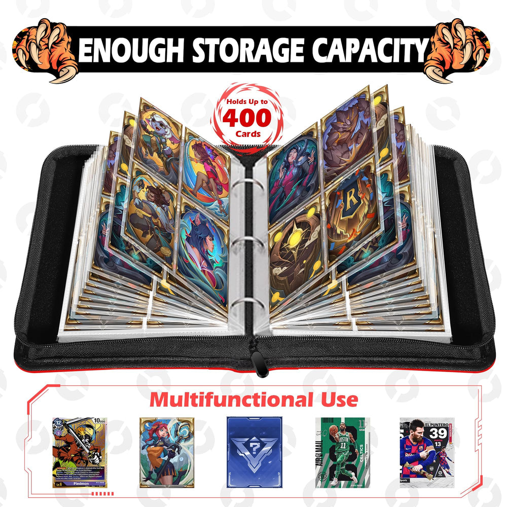 efunny card binder compact size back strap for portable display