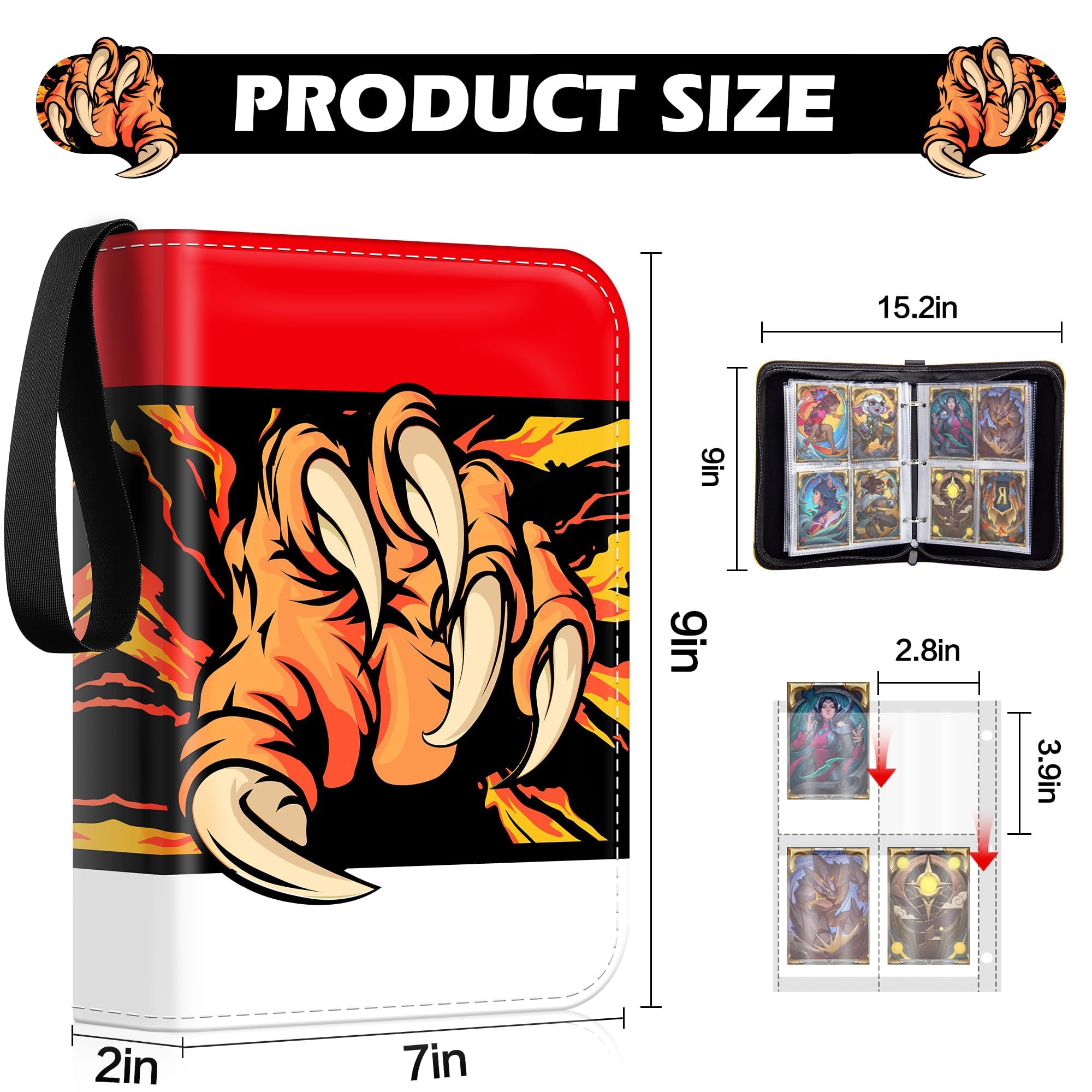 efunny card binder PU leather texture adds premium feel