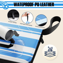 efunny soccer binder in waterproof PU leather protects cards during travel and daily use.