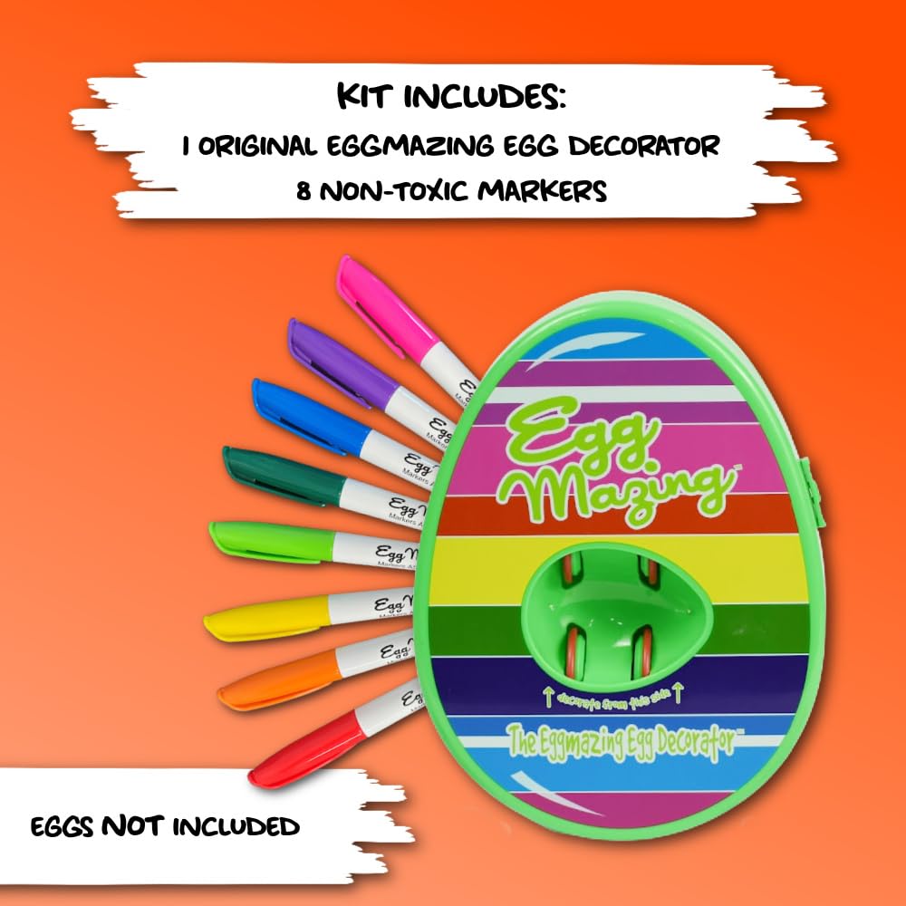 Box contents include spinner and eight markers for instant creativity.