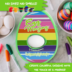 The Eggmazing spinning action creates dynamic egg patterns.
