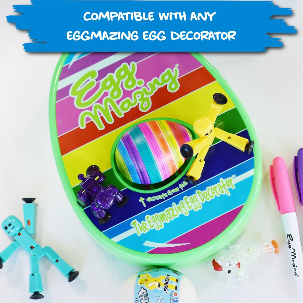 EggMazing StikBot egg six-pack promotes creative storytelling and portable play.
