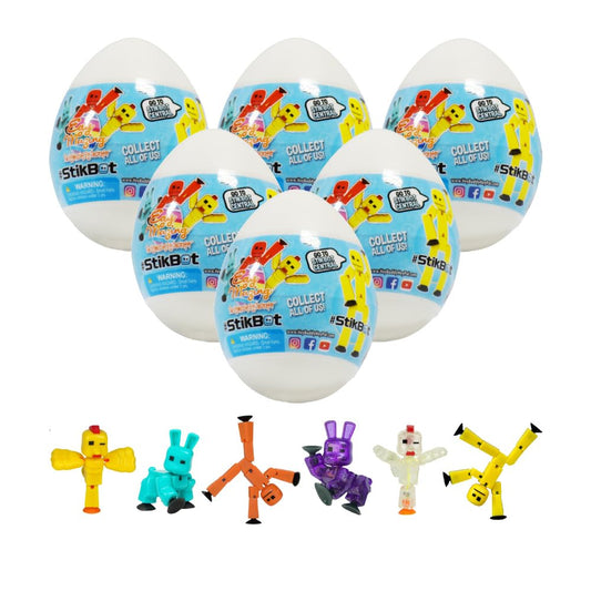 EggMazing StikBot egg poseable figure for imaginative play and decor-ready scenes.