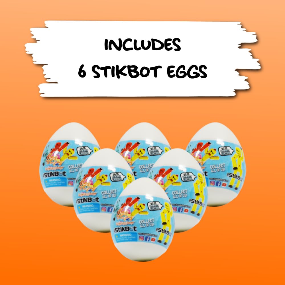 EggMazing StikBot eggs are durable plastic toys for kids ages four and up.