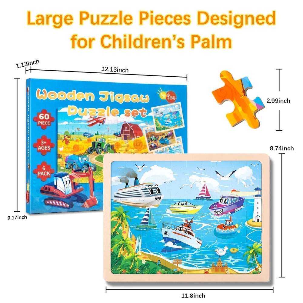 EggSun farm tractor puzzle enhances hand-eye coordination through hands-on assembly.