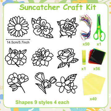 EggSun flower suncatchers kit uses premium materials for lasting craft fun.