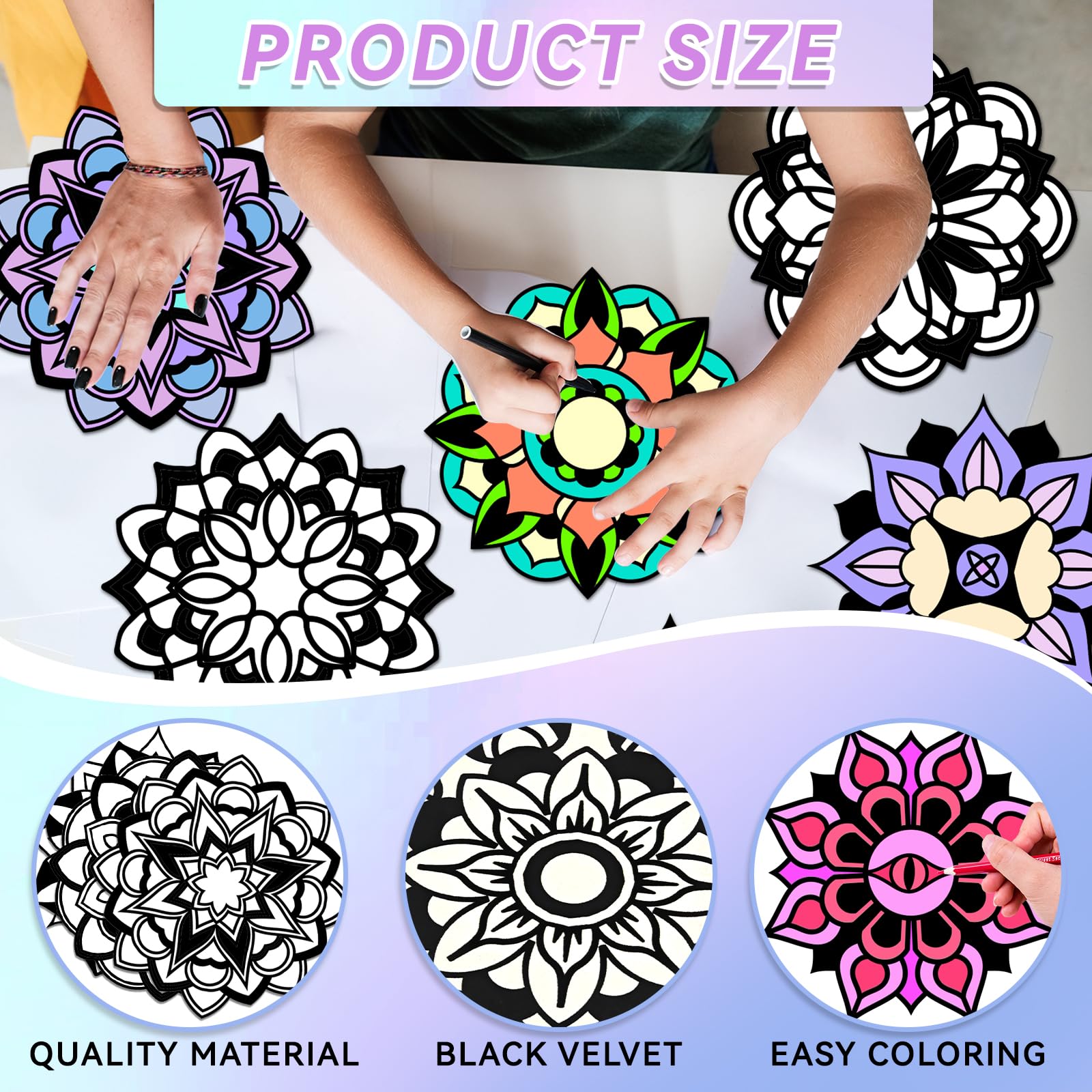 EggSun fuzzy velvet coloring posters offer mess-free art
