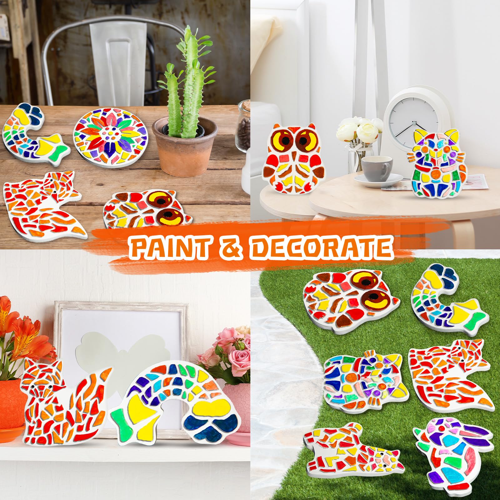 EggSun owl stepping stone design ideal for dusk garden accents