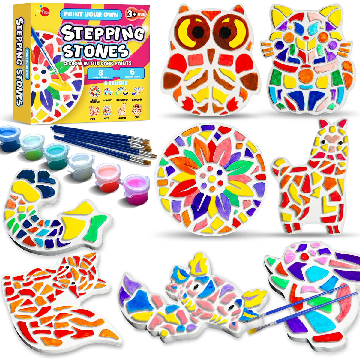 EggSun sunflower stepping stone design for outdoor garden display and kids' crafts