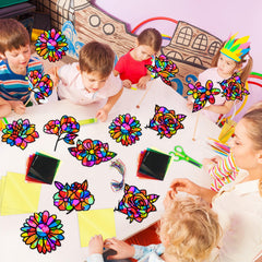 EggSun suncatchers kit with ribbons and glue boosts DIY gift potential.
