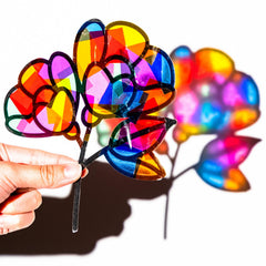 EggSun suncatchers kit with glitter papers adds dazzling stained-glass effects.