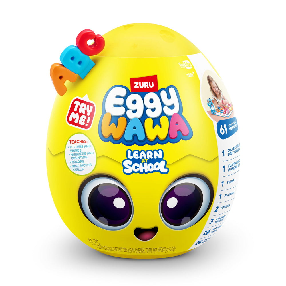 Eggy Wawa ABCs and numbers cards promote early literacy and numeracy skills.