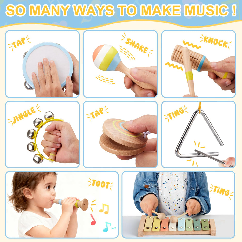Ehome tambourine detail offers tactile feedback during musical discovery.