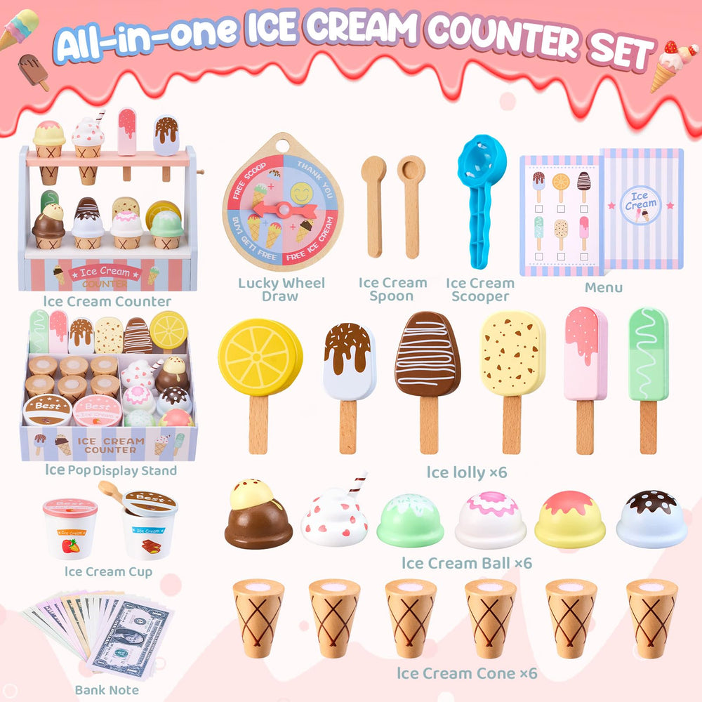 Ehome six ice pops add variety to kids' shop pretend play.