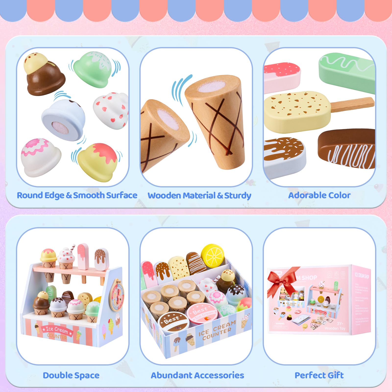 Ehome menu card helps with counting and pricing during pretend shopping.