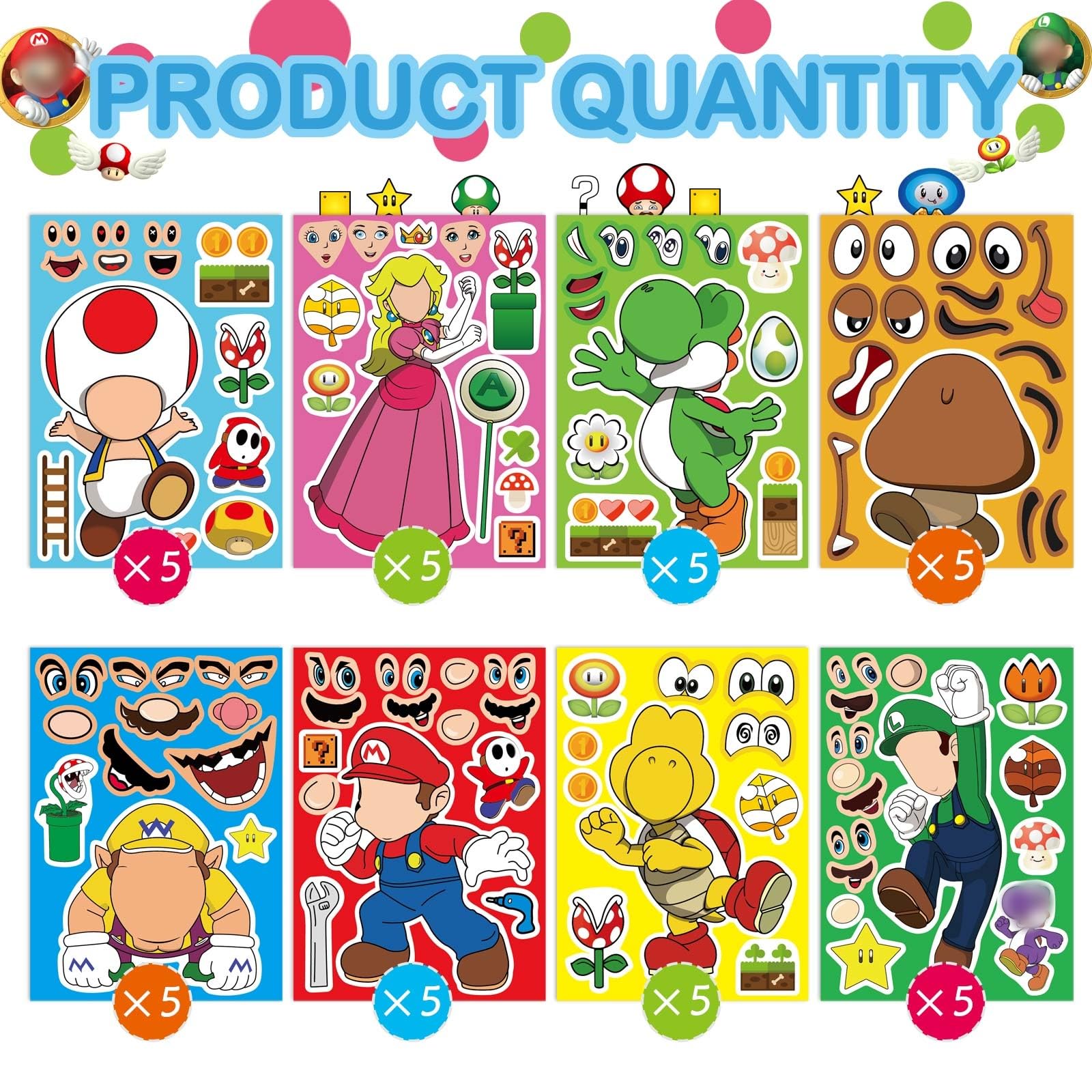 EHQEHQ eight-character sticker set, ideal for party rewards
