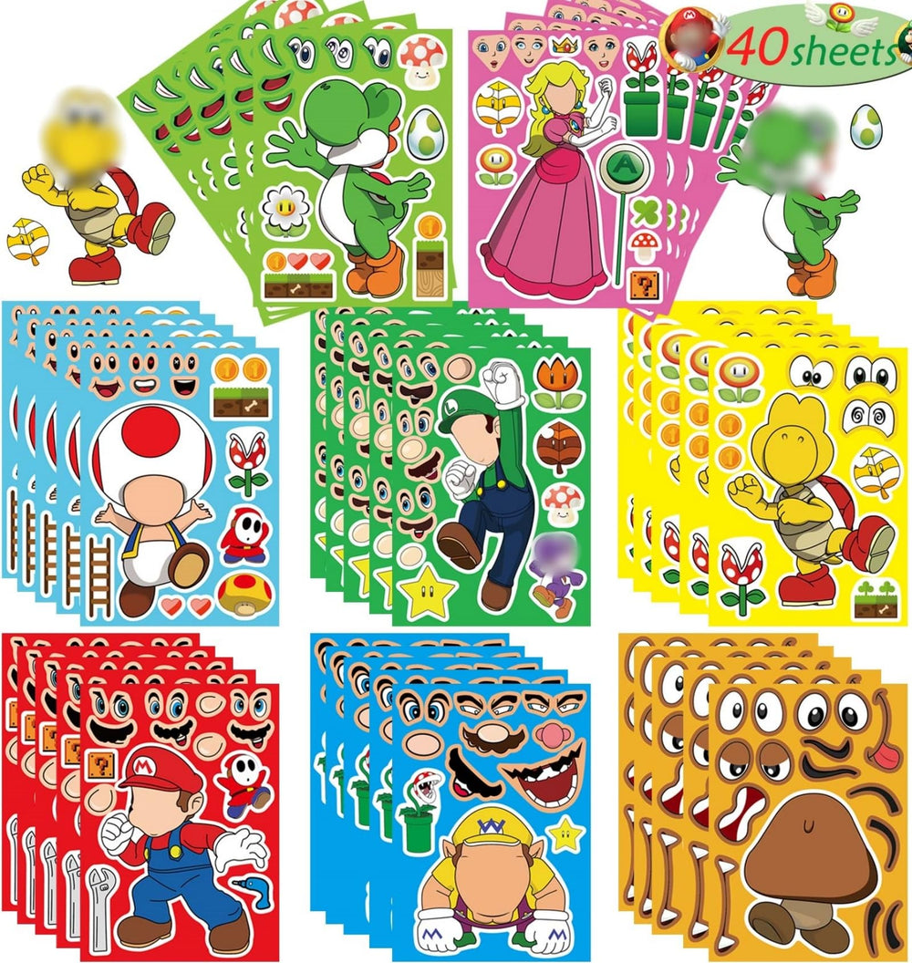 EHQEHQ make-a-face stickers on a laptop, playful design for kids