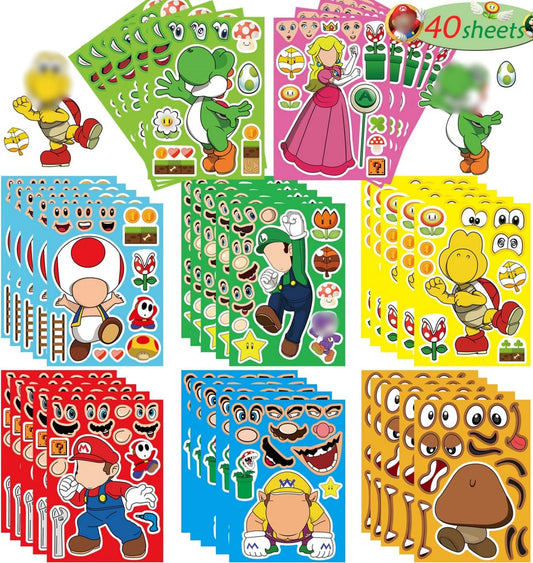 EHQEHQ make-a-face stickers on a laptop, playful design for kids