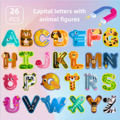 EHR magnetic letters elephant design supports learning animal words on metal surfaces.