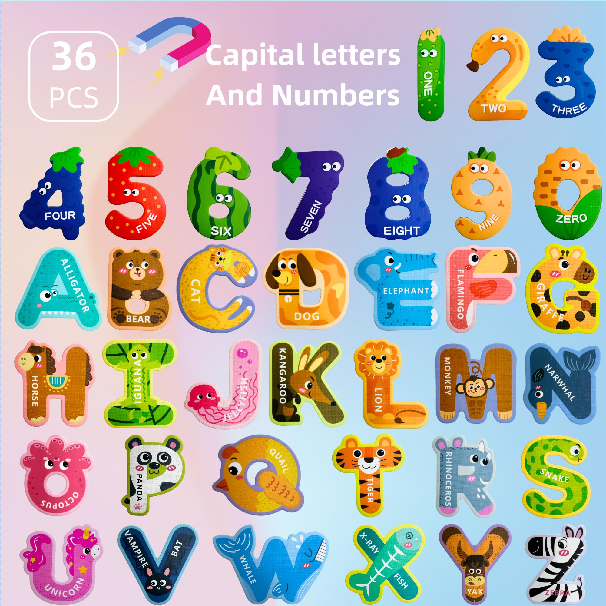 EHR numbers with fruit designs aiding counting on a metal surface