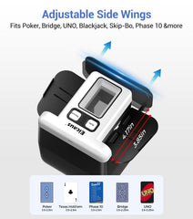 Eicaus shuffler compatible with UNO, Poker, Skip-Bo for versatile play