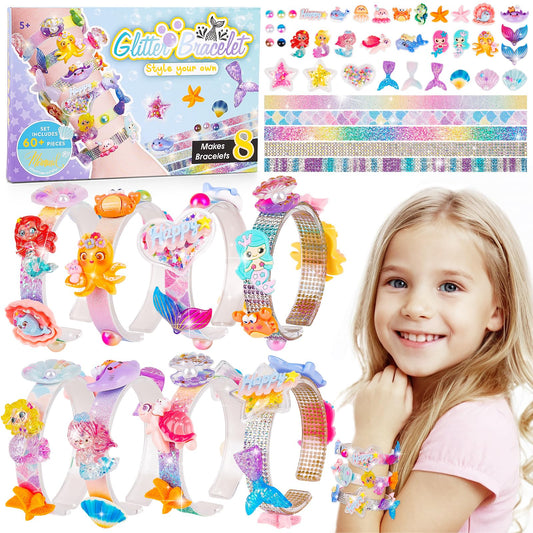 Eichhoo friendship bracelet kit showing 8 bracelets for quick DIY mermaid accessories