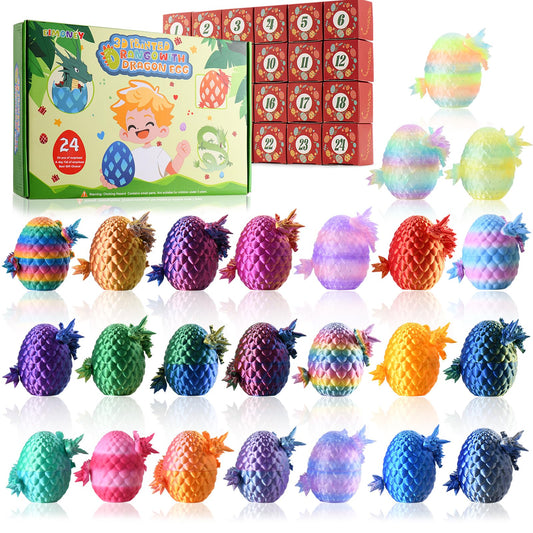 EIMONEY Easter Advent Calendar with 24 dragon eggs for daily surprises