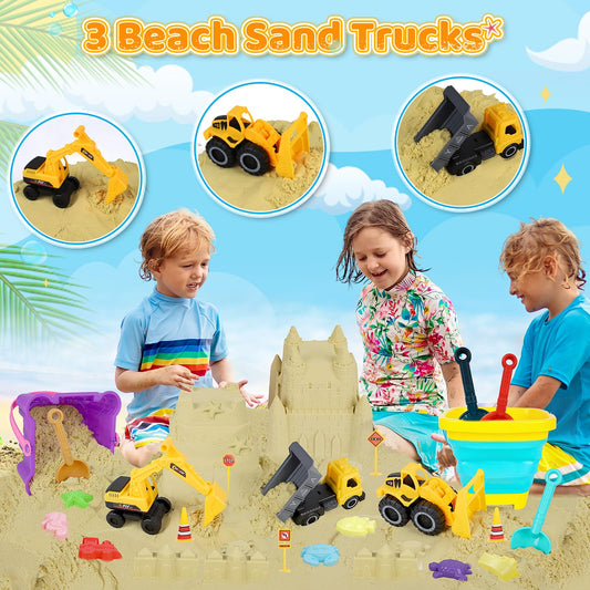Eiranss collapsible beach buckets ready for quick sand play