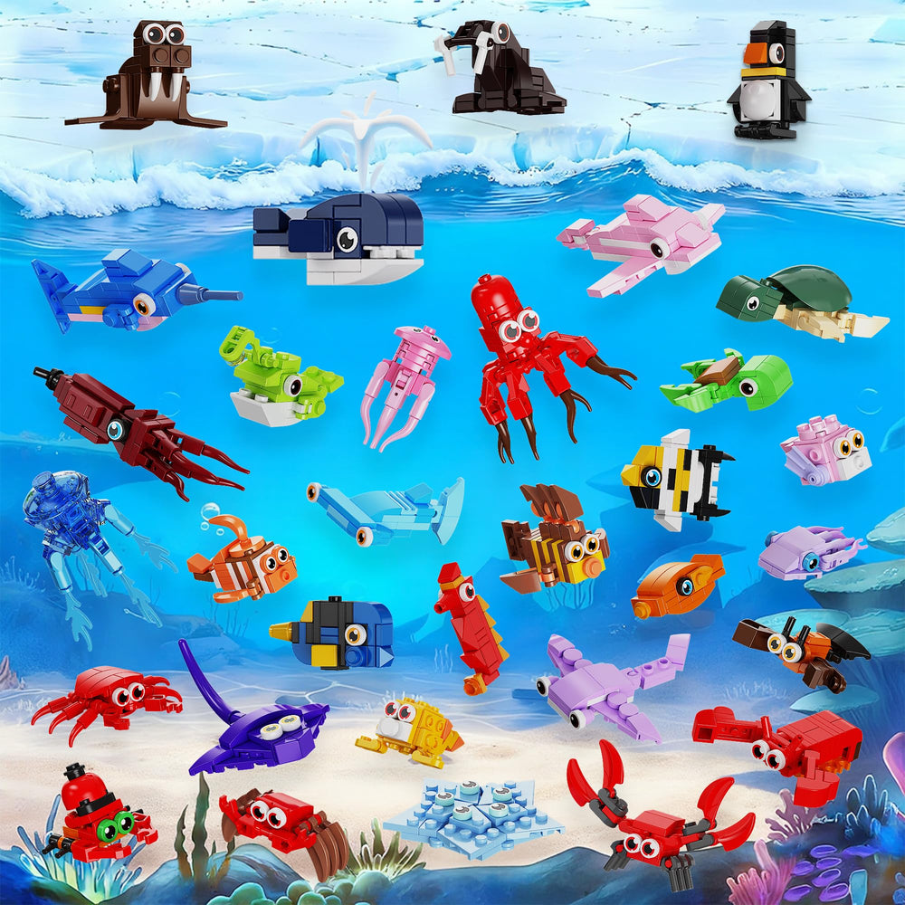 EITOLNR lionfish mini blocks offer detailed design for immersive aquarium-themed play.