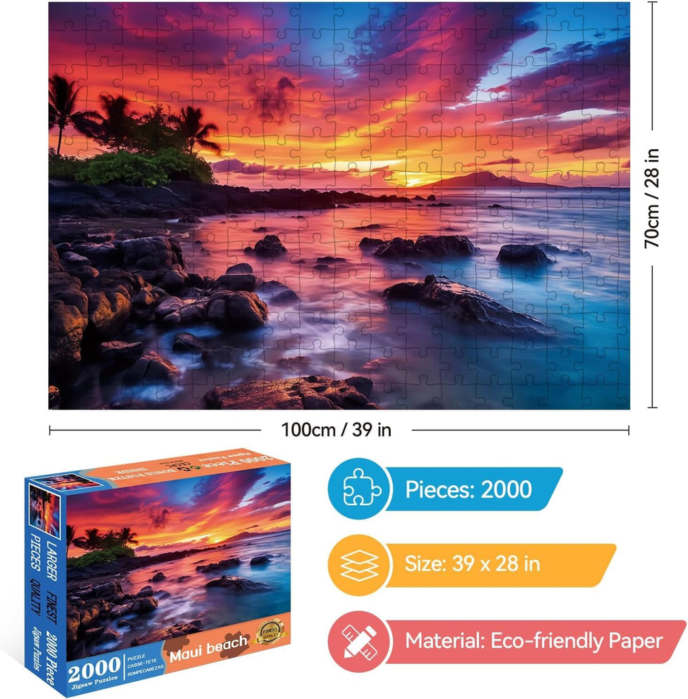 EIYRURU glossy recycled-paper puzzle captures vibrant colors for a satisfying, sustainable puzzle experience.