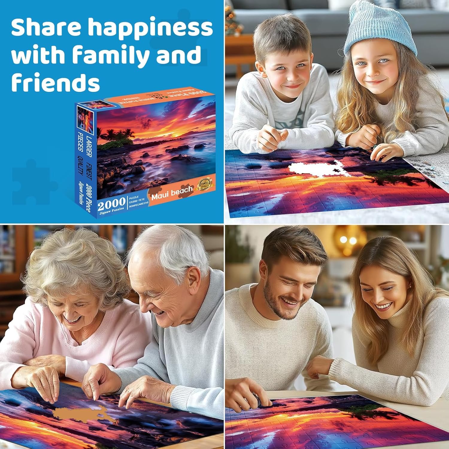 EIYRURU Maui ocean view puzzle sparks mindful, relaxing play sessions.