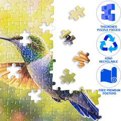 EIYRURU puzzle pieces closeup glossy: thick, durable cardboard with vibrant, satisfying detail.