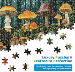 EIYRURU mushroom forest puzzle colorful details underscore nature-inspired art for mindful downtime.