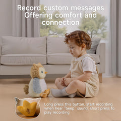 eJog Pup Owl arms swing during play to engage infants.