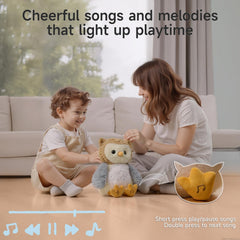 eJog Pup Owl plays soothing songs to support early learning.