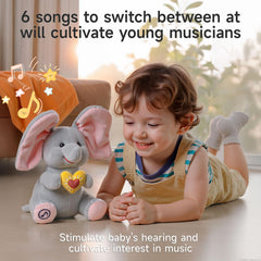 eJog Pup peek-a-boo feature inviting giggles and focus