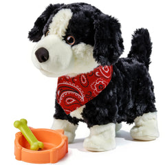 eJog Pup soft plush face close-up for gentle cuddling.