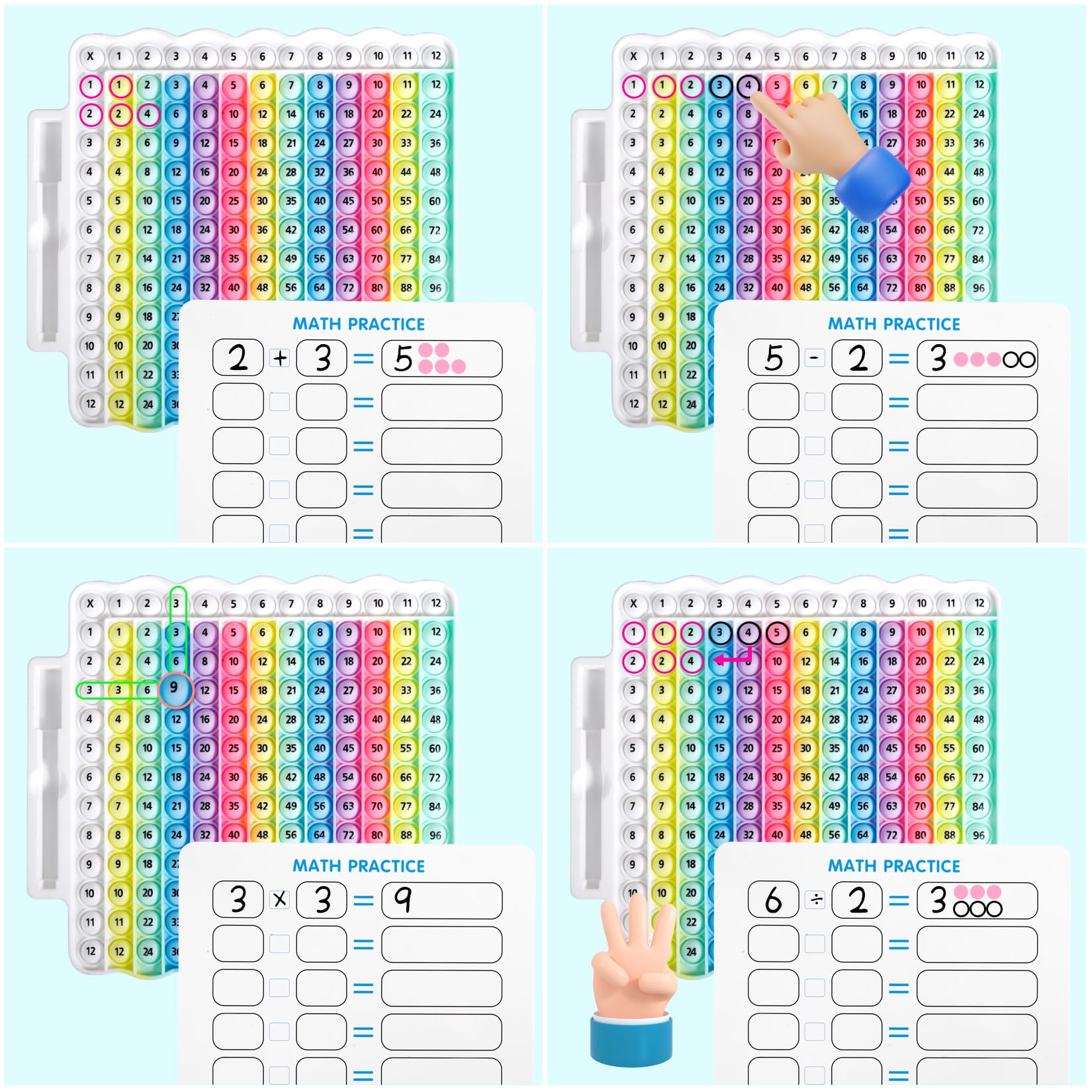 Durable construction suited for classroom and home use.