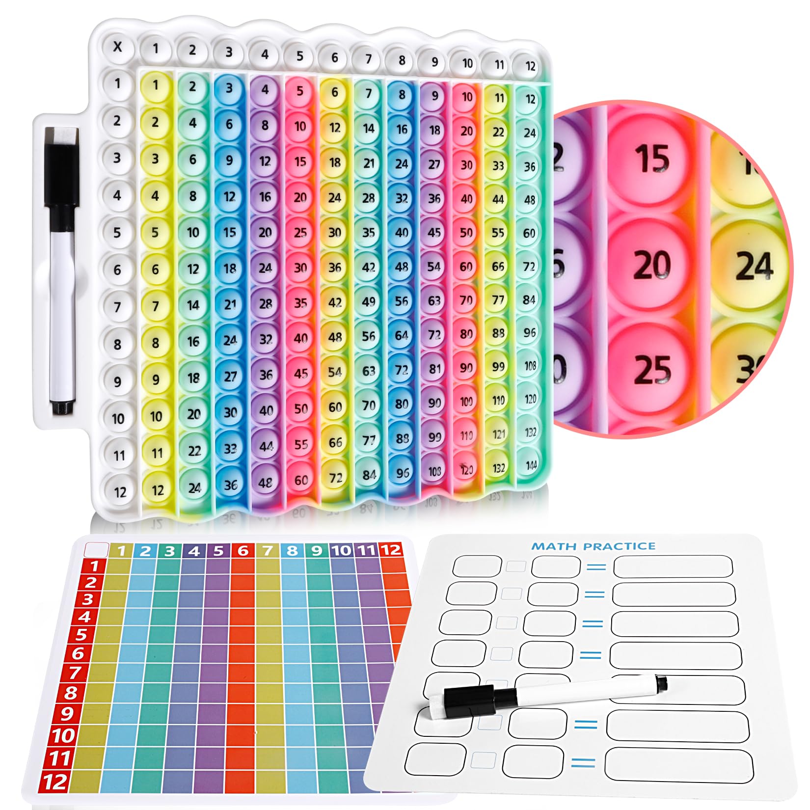 EK-Memory-fish e4 Pop rainbow grid colors enhance pattern recognition and memory.