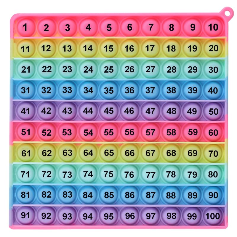 EK-Memory-fish P0PP Bubble Push with 1-100 numbers for math focus.