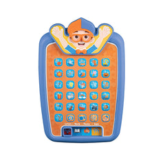 ekids Blippi tablet front view showing a kid-friendly, portable learning device.