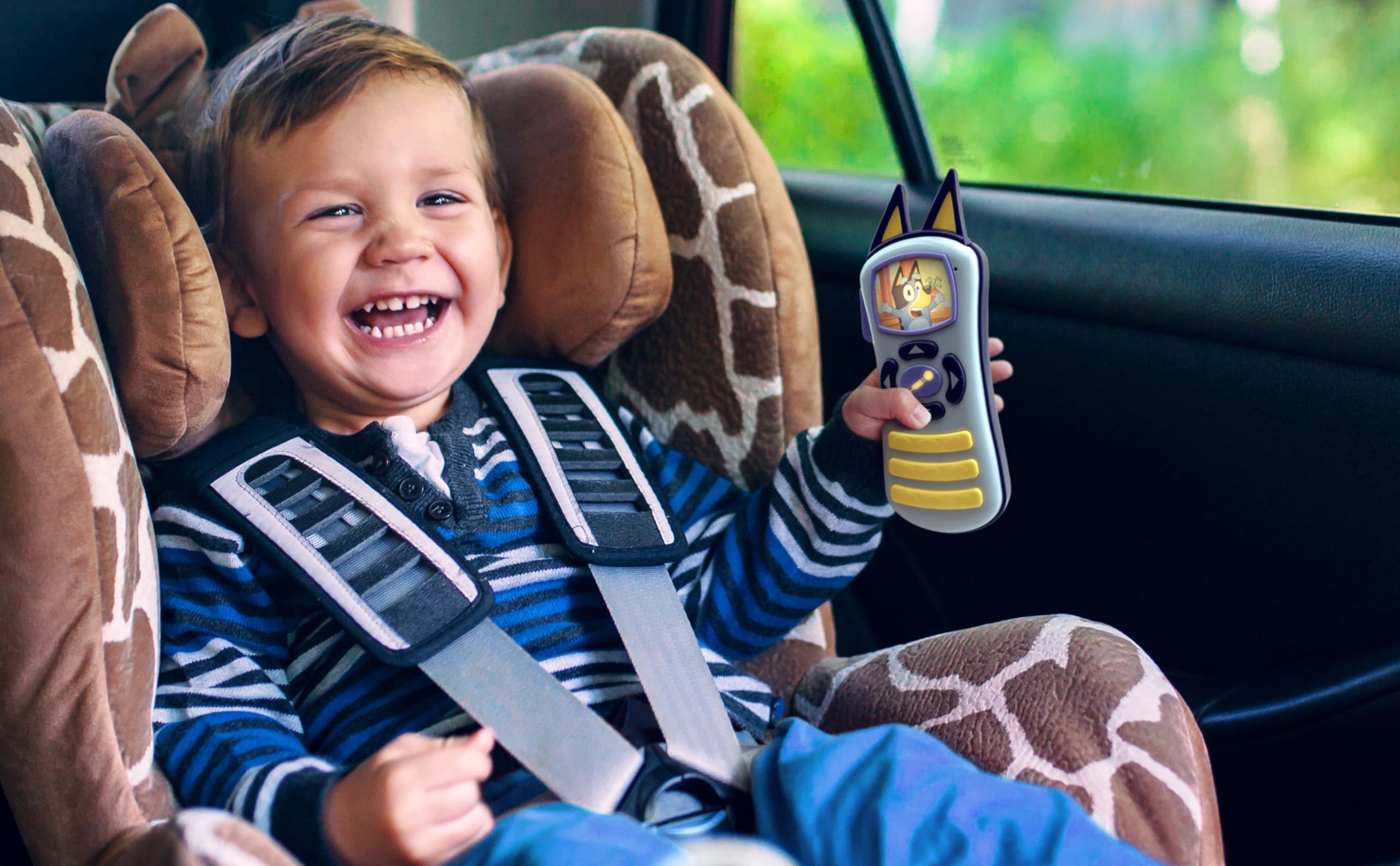 ekids Bluey toy includes sound effects to enhance storytelling.