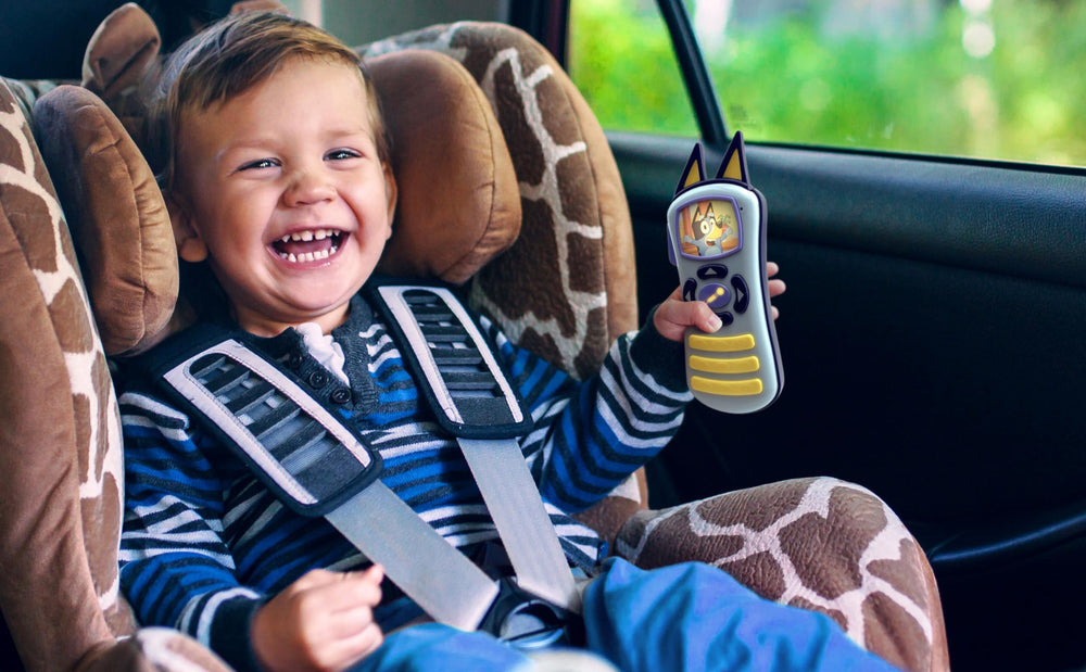 ekids Bluey toy includes sound effects to enhance storytelling.