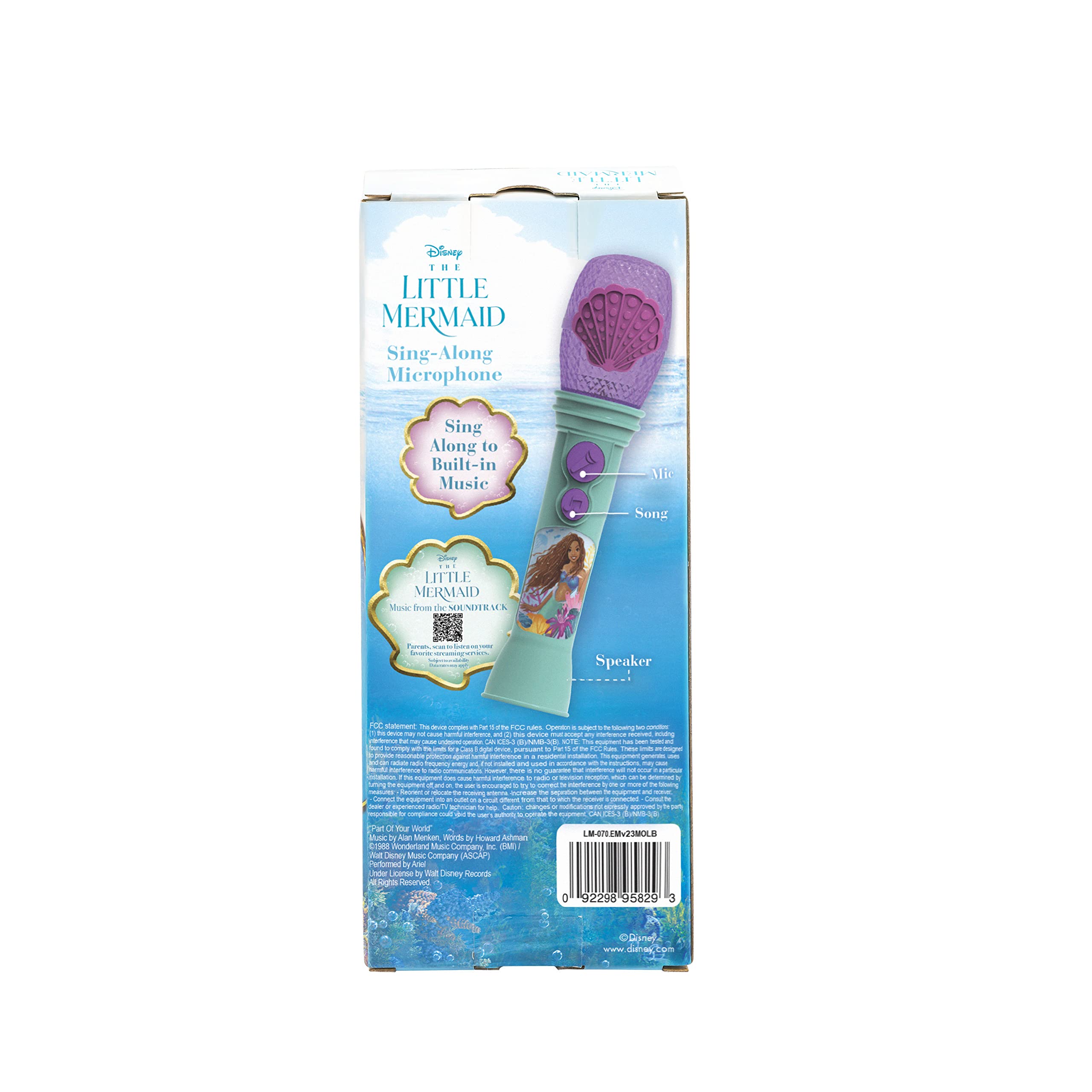 eKids Disney Little Mermaid Microphone gift-ready packaging for fans