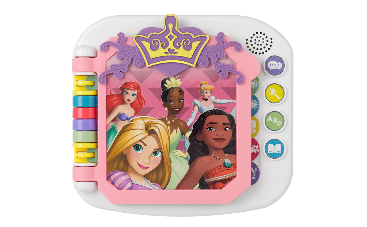eKids Disney Princess Interactive Book cover showing vibrant art for on-the-go learning.