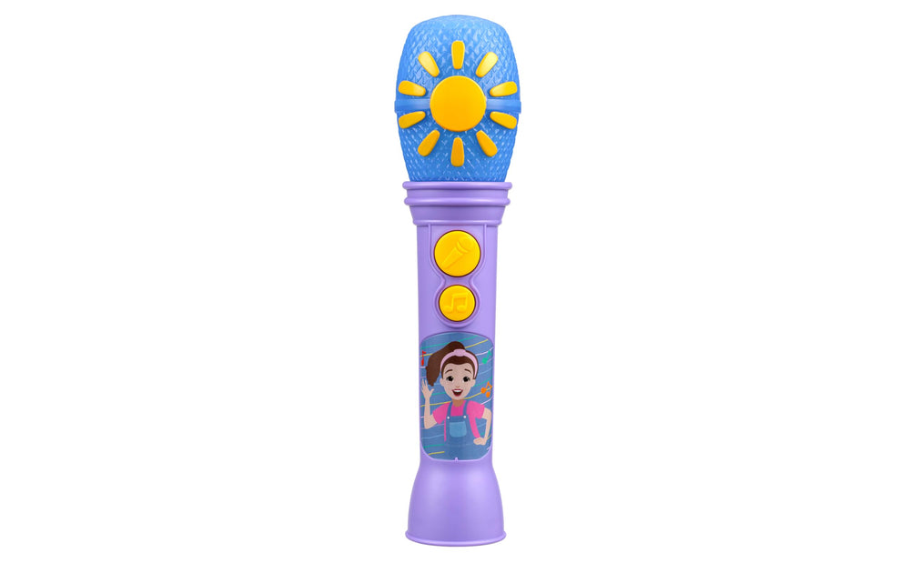 ekids Ms Rachel microphone purple front view for imaginative singing sessions