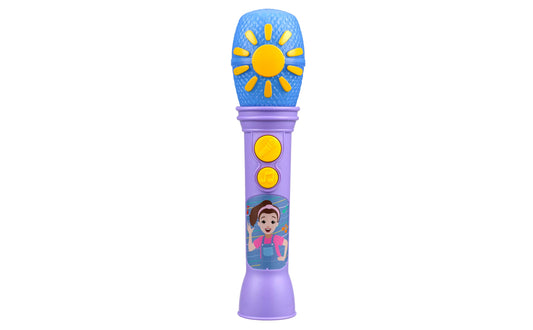 ekids Ms Rachel microphone purple front view for imaginative singing sessions
