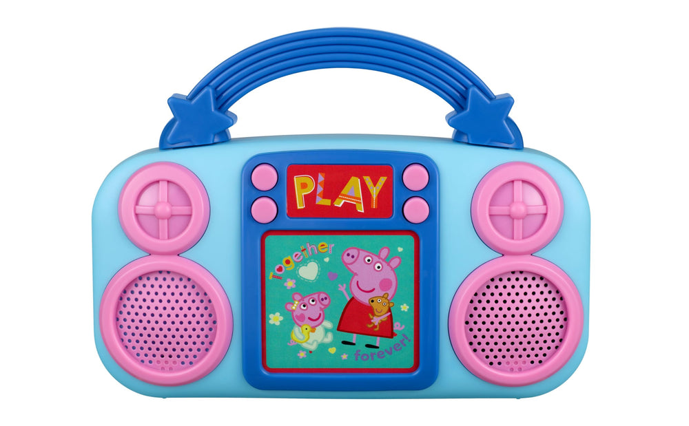 ekids Peppa Pig toy music player front view with vibrant lights for joyful play