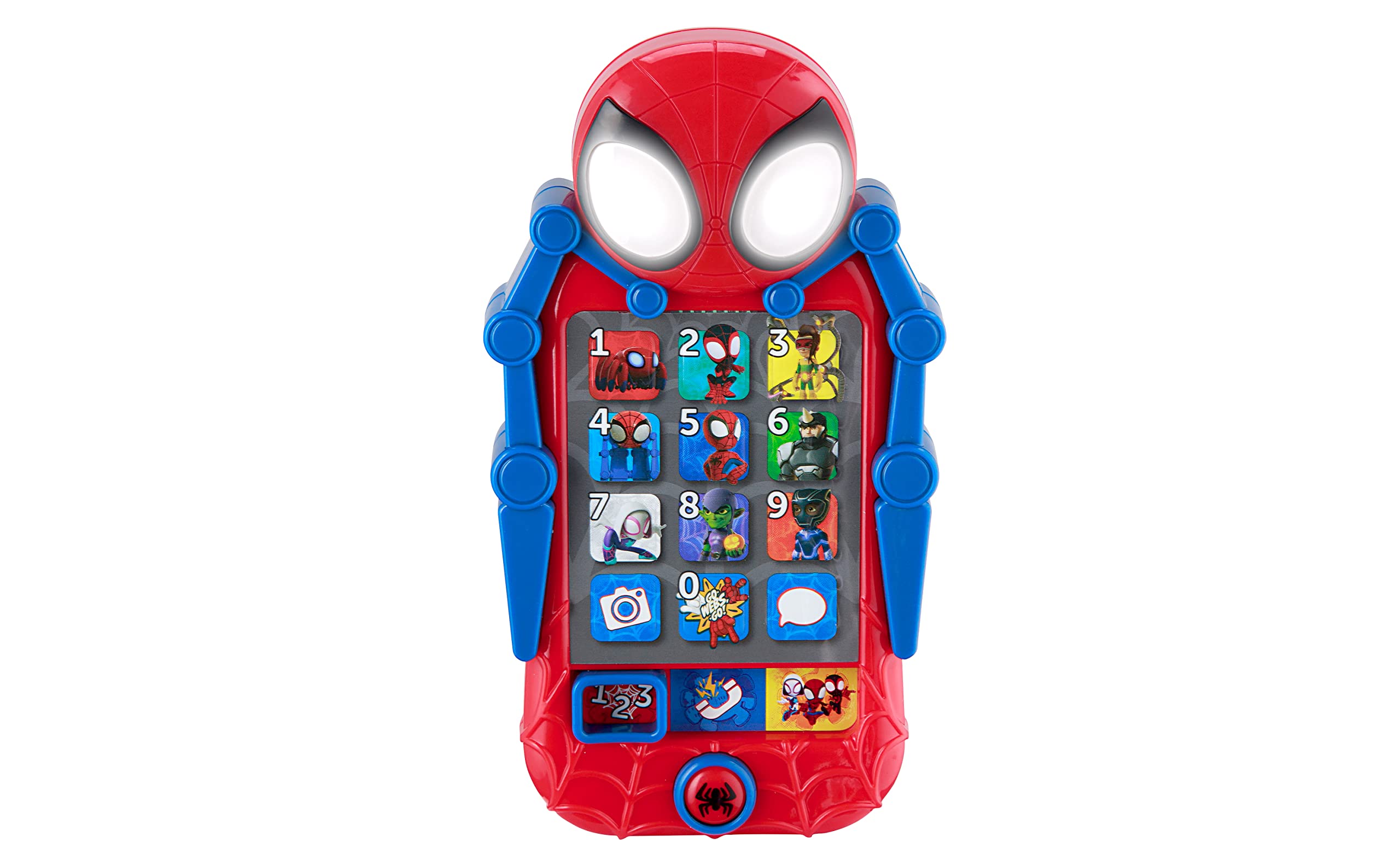 ekids Spidey Phone Home Screen with colorful app icons for pretend play